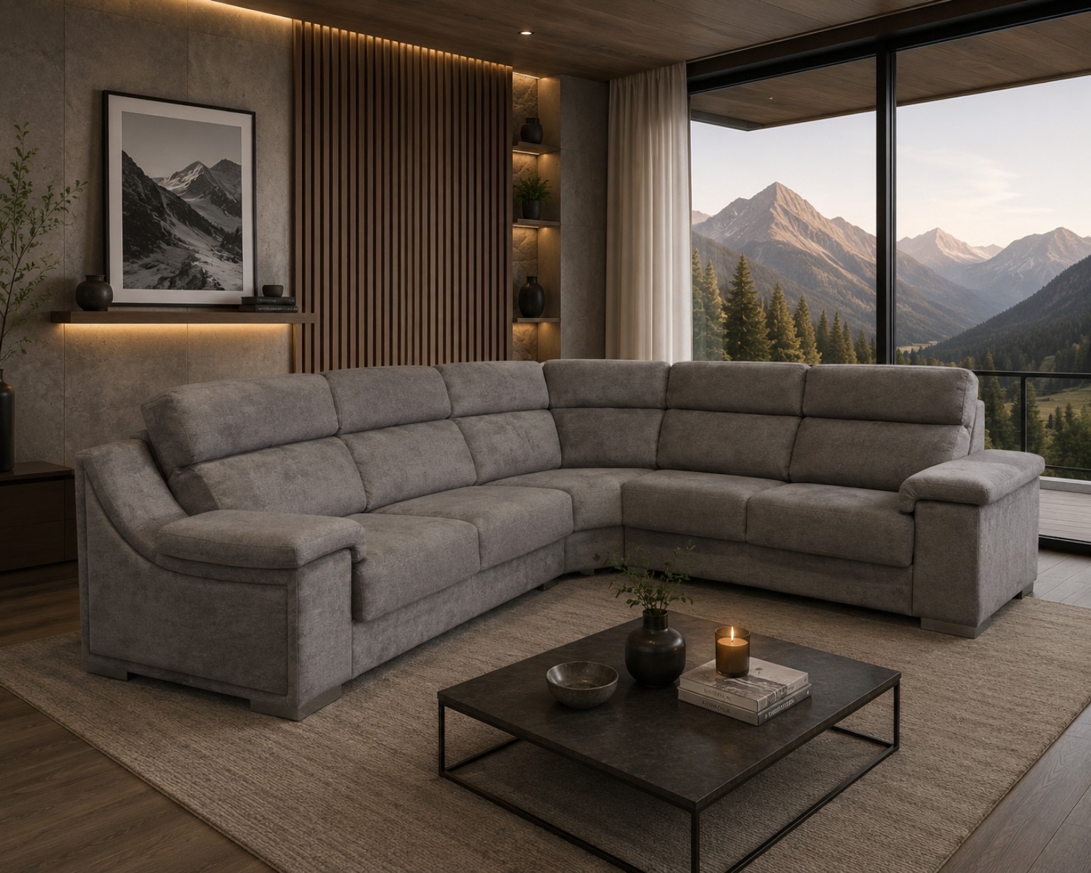 Sofá RoyalSofa com vista sobre a cidade